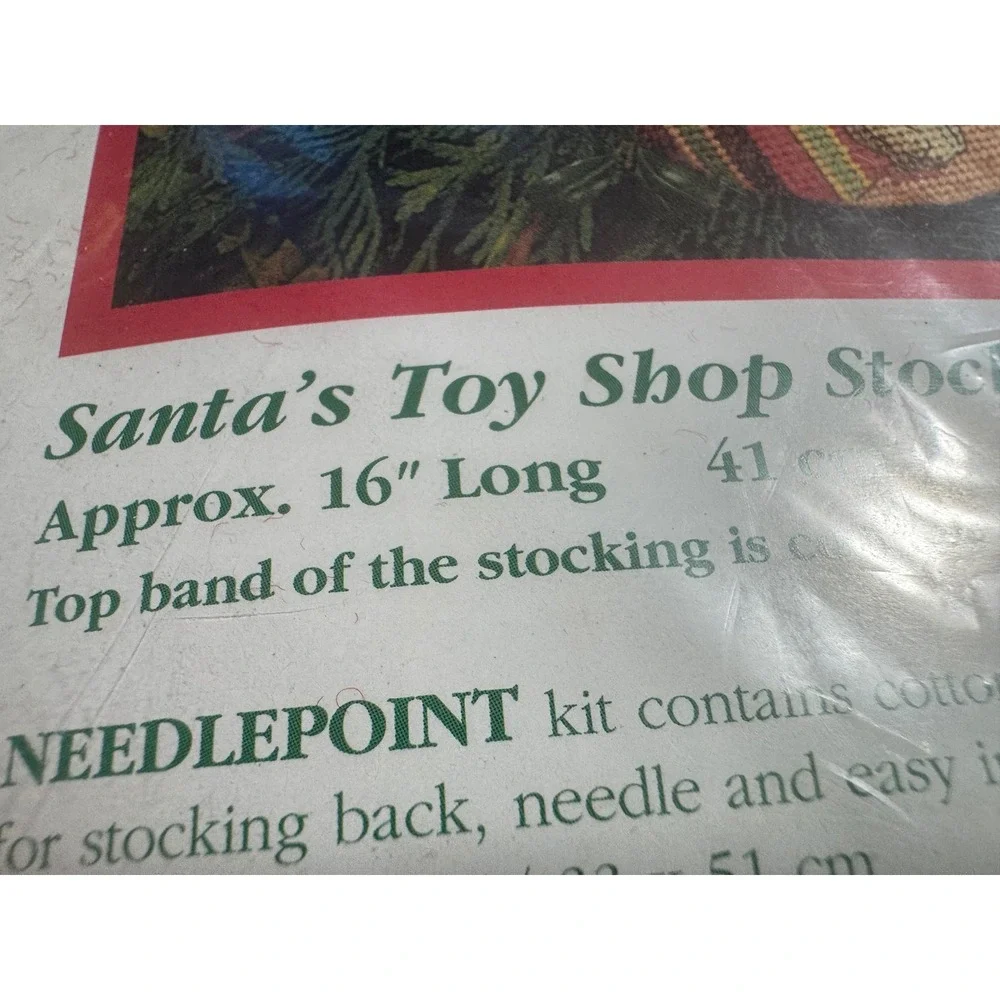 Dimensions 9123 Santa's Toy Shop Needlepoint Kit Dona Gelsinger 2000 RARE